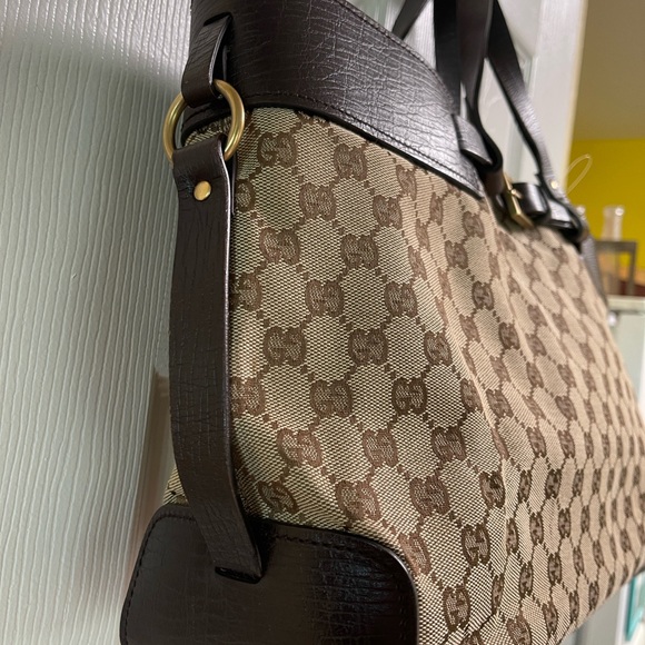 GUCCI GG Canvas Hand Bag Beige 10625 Price-Firm. - Picture 4 of 10